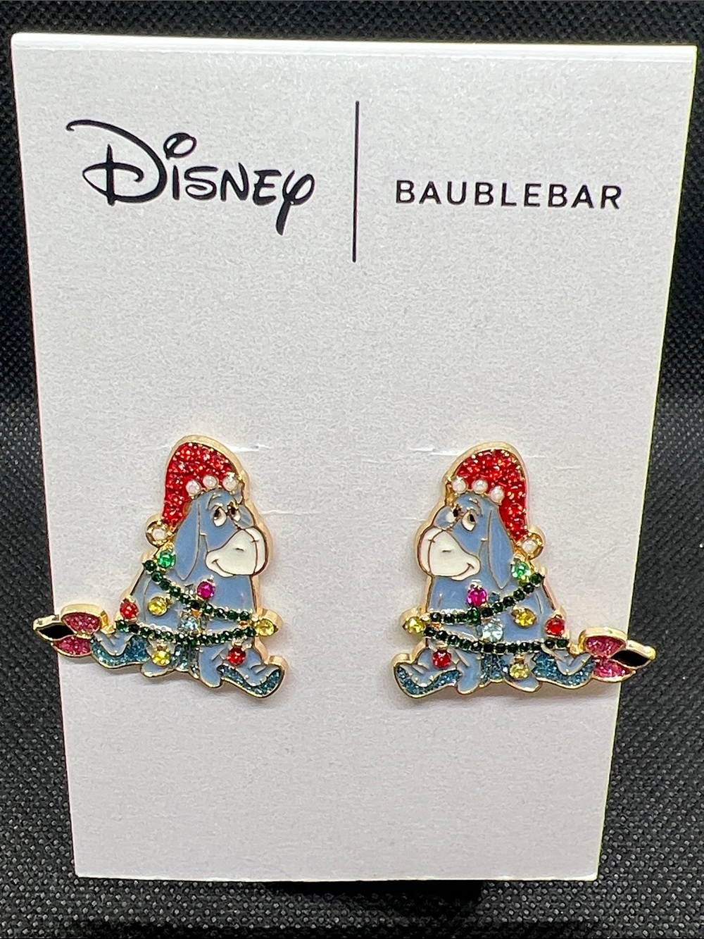 BaubleBar Disney Eeyore Holiday Stud Earrings - Red, Blue & Multicolor